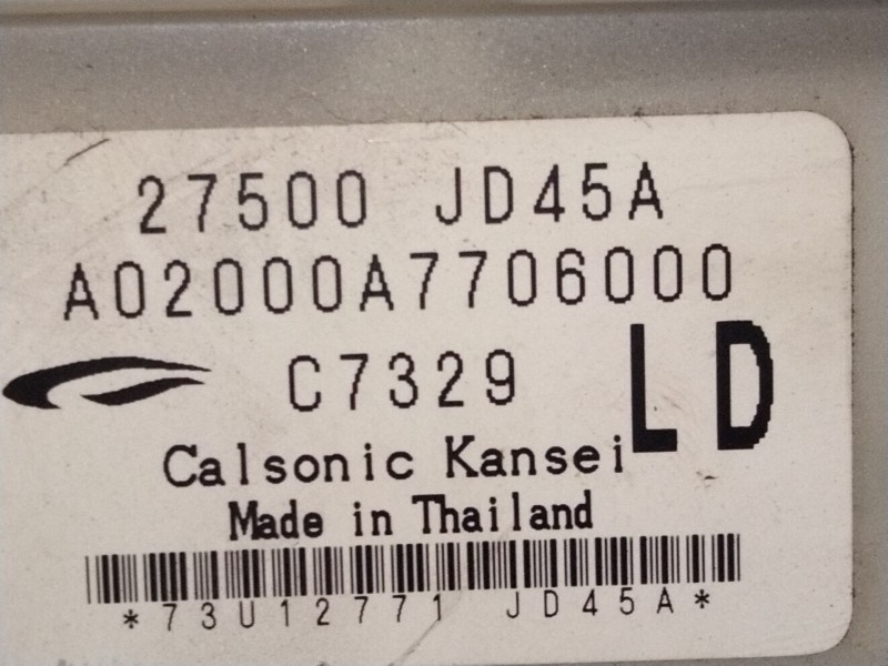 Recambio de mando calefaccion / aire acondicionado para nissan qashqai / qashqai +2 i (j10, nj10, jj10e) 2.0 dci referencia OEM 
