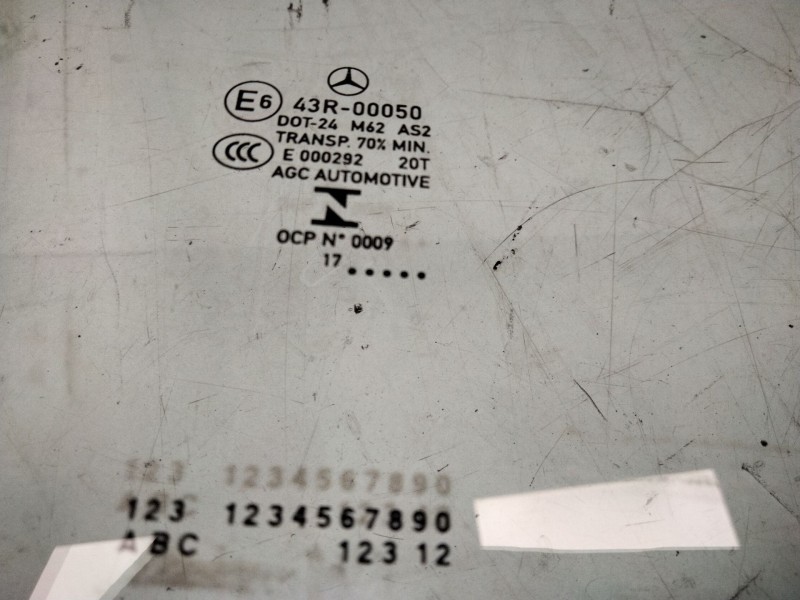 Recambio de luna delantera derecha para mercedes-benz clase c (w205) c 220 bluetec / d (205.002, 205.004) referencia OEM IAM 43R