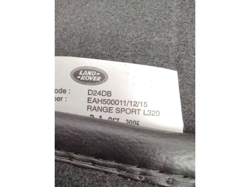 Recambio de alfombra para land rover range rover sport referencia OEM IAM EAH500011PVJ  MOQUETA NEGRA