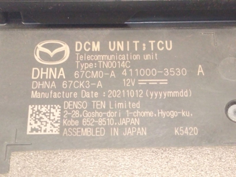 Recambio de modulo electronico para mazda cx-30 (dm) skyactiv-g m hybrid referencia OEM IAM 67CM0A DHNA67CK3A 