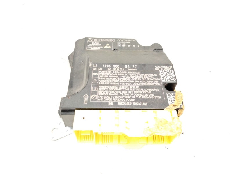 Recambio de centralita airbag para mercedes-benz clase c (w205) c 220 bluetec / d (205.002, 205.004) referencia OEM IAM A2059009
