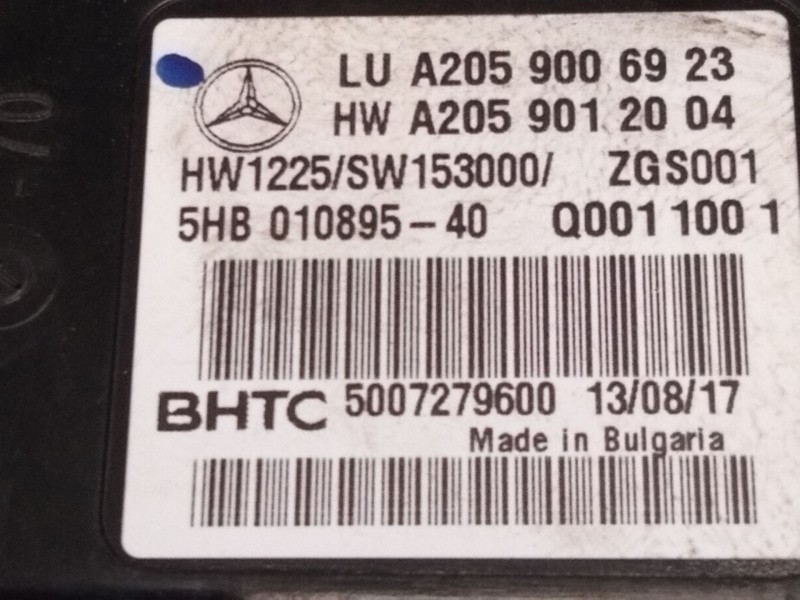 Recambio de modulo electronico para mercedes-benz clase c (w205) c 220 bluetec / d (205.002, 205.004) referencia OEM IAM A205900