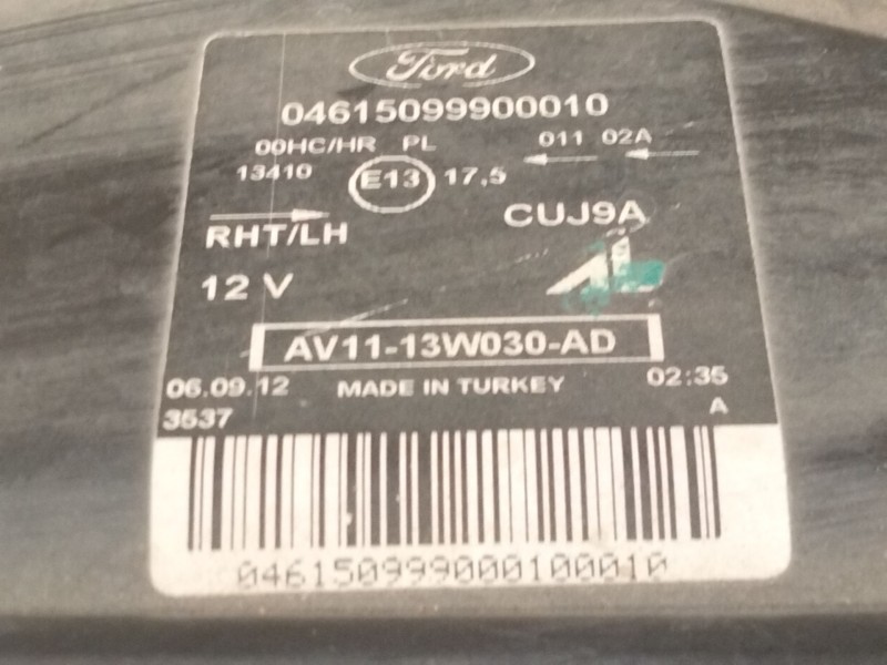 Recambio de faro izquierdo para ford b-max (jk) 1.0 ecoboost referencia OEM IAM AV1113W030AD  