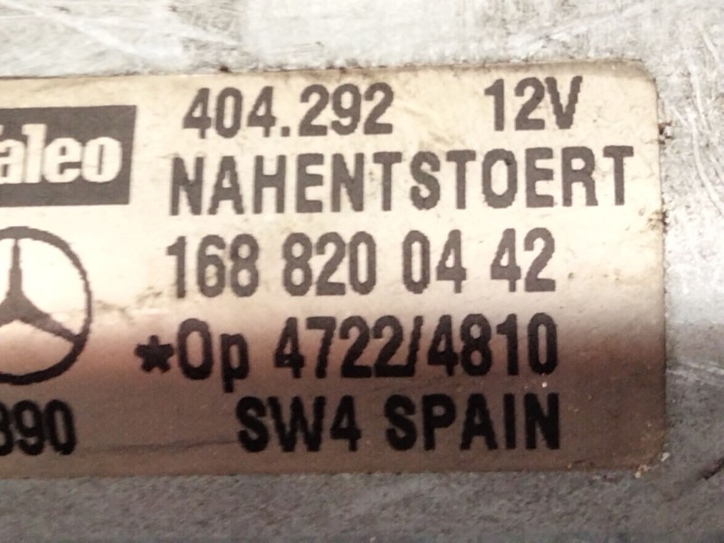 Recambio de motor limpia trasero para mercedes-benz clase a (w168) a 170 cdi (168.008) referencia OEM IAM 1688200442  