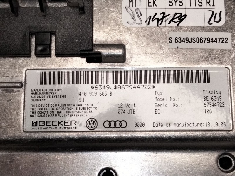 Recambio de pantalla multifuncion para audi q7 (4lb) 3.0 tdi quattro referencia OEM IAM 4F0919603  