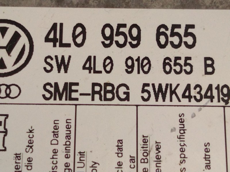 Recambio de centralita airbag para audi q7 (4lb) 3.0 tdi quattro referencia OEM IAM 4L0959655  