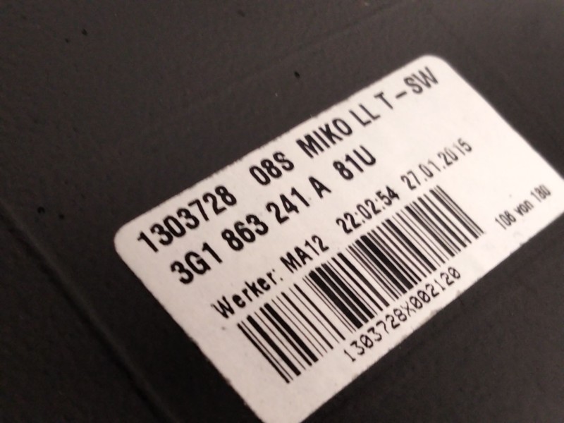 Recambio de consola central para volkswagen passat b8 variant (3g5, cb5) 2.0 tdi 4motion referencia OEM IAM 3G1863241  
