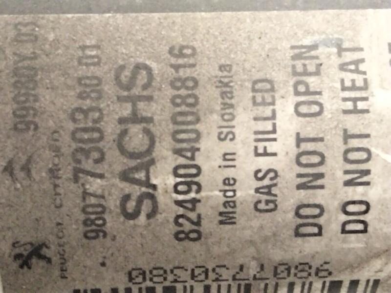 Recambio de amortiguador delantero izquierdo para peugeot 5008 (0u_, 0e_) 1.6 16v referencia OEM IAM 9807730380  