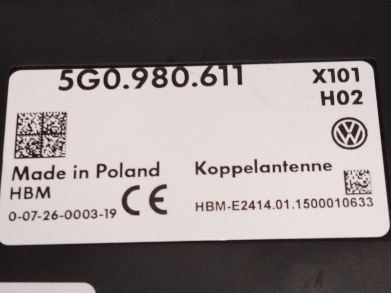 Recambio de amplificador antena para volkswagen passat b8 variant (3g5, cb5) 2.0 tdi 4motion referencia OEM IAM 5G0980611  