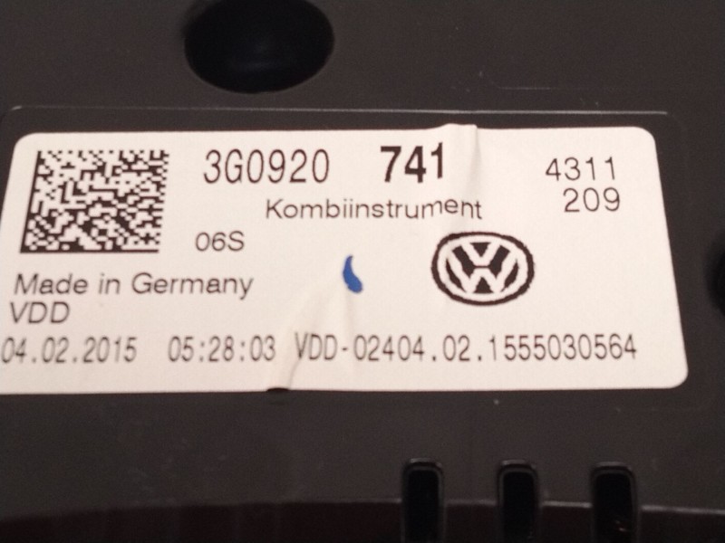 Recambio de cuadro instrumentos para volkswagen passat b8 variant (3g5, cb5) 2.0 tdi 4motion referencia OEM IAM 3G0920741  