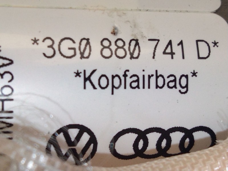 Recambio de airbag cortina trasero izquierdo para volkswagen passat b8 variant (3g5, cb5) 2.0 tdi 4motion referencia OEM IAM 3G0