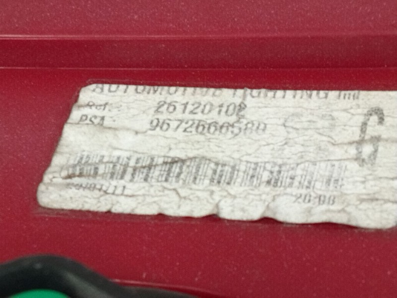 Recambio de piloto trasero derecho para peugeot 5008 (0u_, 0e_) 1.6 16v referencia OEM IAM 9672666580  