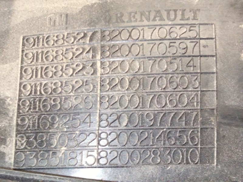 Recambio de maneta exterior delantera derecha para nissan primastar furgón (x83) 2.0 dci 115 referencia OEM IAM 8200170625 91168