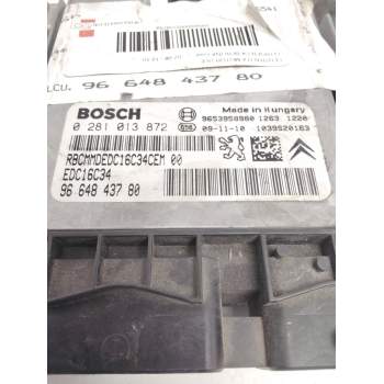 Recambio de centralita motor uce para citroën c4 berlina cool referencia OEM IAM 0281013872 9664843780 EDC16C34