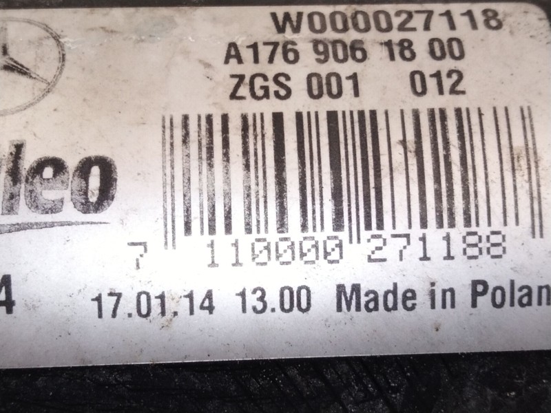 Recambio de motor limpia delantero para mercedes-benz clase a (w176) a 180 (176.042) referencia OEM IAM A1769061800  