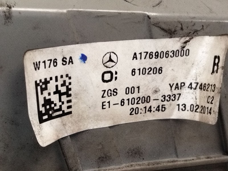 Recambio de piloto trasero derecho para mercedes-benz clase a (w176) a 180 (176.042) referencia OEM IAM A1769063000  