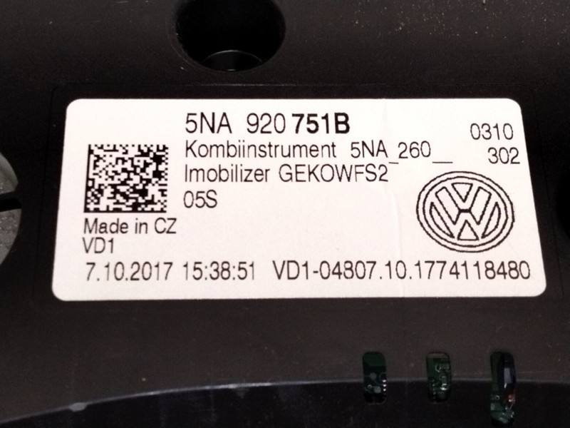 Recambio de cuadro instrumentos para volkswagen tiguan (5n_) 2.0 tdi 4motion referencia OEM IAM 5NA920751  