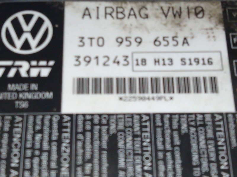Recambio de kit airbag para skoda superb ii (3t4) 1.8 tsi 4x4 referencia OEM IAM   