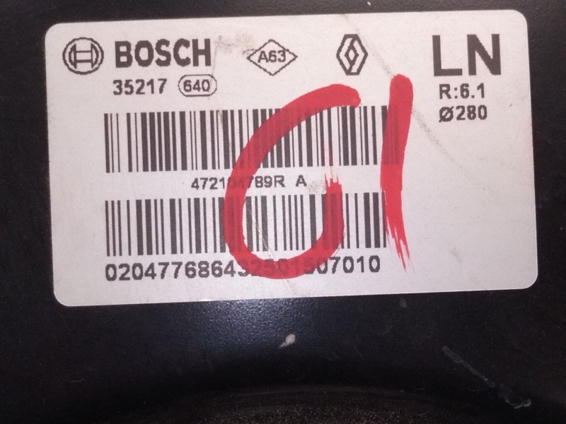 Recambio de servofreno para renault megane iv sport tourer (k9a/m/n_) 1.2 tce 130 (k9mr) referencia OEM IAM   