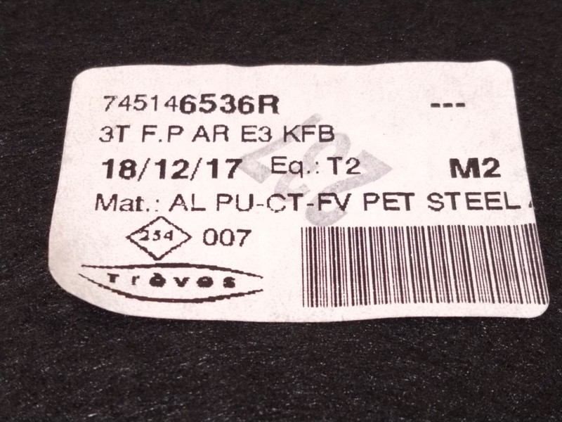 Recambio de bandeja trasera para renault megane iv sport tourer (k9a/m/n_) 1.2 tce 130 (k9mr) referencia OEM IAM 745146536R  