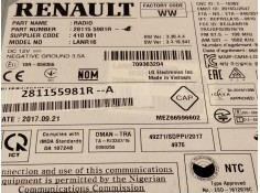 Recambio de modulo electronico para renault megane iv sport tourer (k9a/m/n_) 1.2 tce 130 (k9mr) referencia OEM IAM 281155981R   2