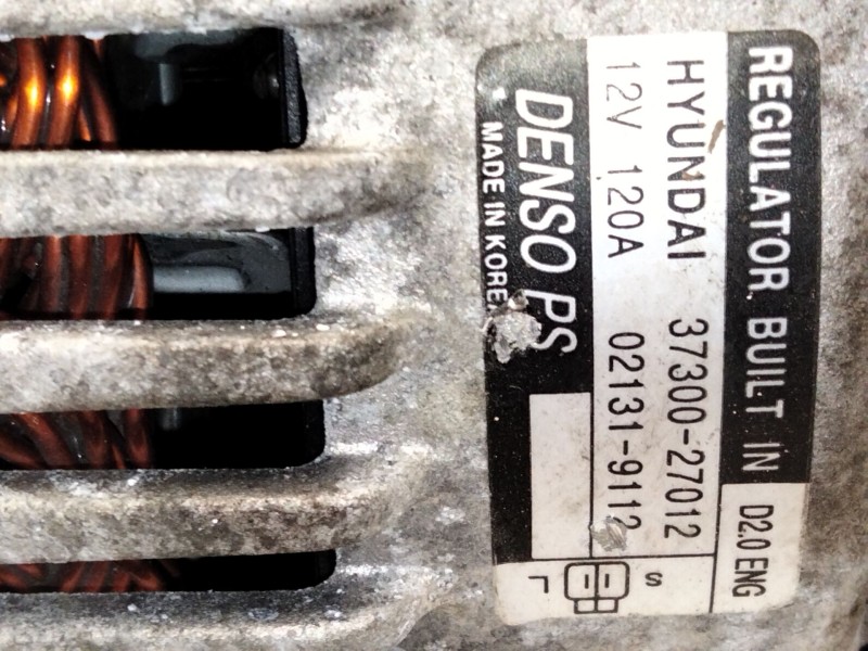 Recambio de alternador para hyundai tucson (jm) 2.0 crdi referencia OEM IAM 3730027012  