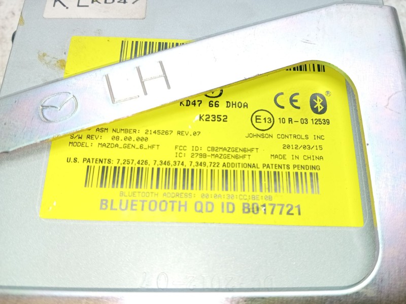 Recambio de modulo bluetoofh para mazda cx-5 (kf) 2.2 d referencia OEM IAM KD4766DH0A  