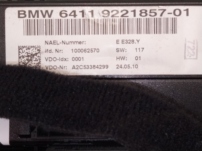 Recambio de mando calefaccion / aire acondicionado para bmw 3 (e90) 318 d referencia OEM IAM 9221857  