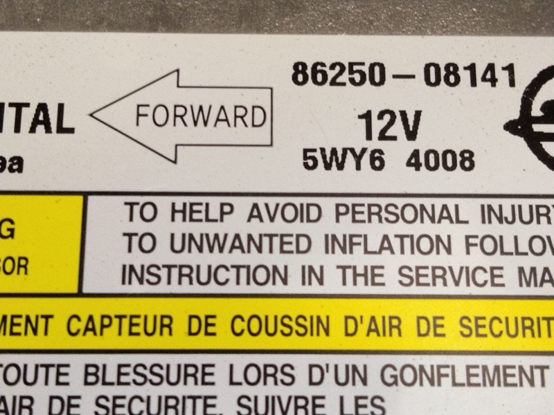 Recambio de centralita airbag para ssangyong rexton w / rexton 2.0 xdi referencia OEM IAM 8625008141  