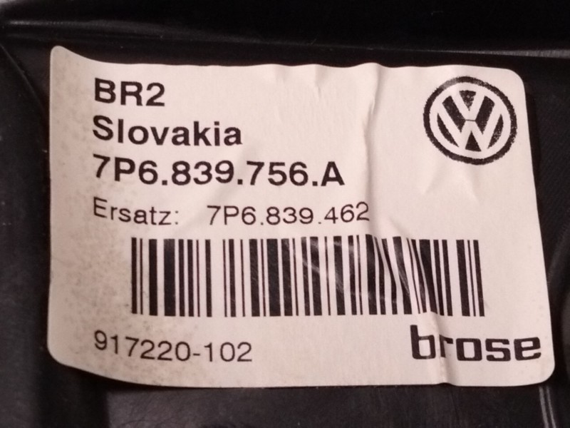 Recambio de elevalunas trasero derecho para volkswagen touareg (7la, 7l6, 7l7) 3.0 v6 tdi referencia OEM IAM 7P6839756  