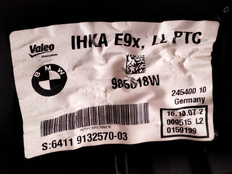 Recambio de calefaccion entera normal para bmw 3 (e90) 318 d referencia OEM IAM 9132570  