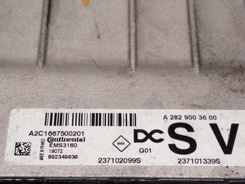 Recambio de centralita motor uce para renault grand scénic iv (r9_) 1.3 tce 140 referencia OEM IAM 237102099  