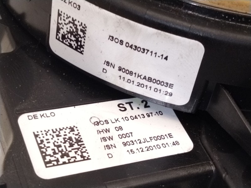 Recambio de anillo airbag para volkswagen touareg (7la, 7l6, 7l7) 3.0 v6 tdi referencia OEM IAM 4H0953568  