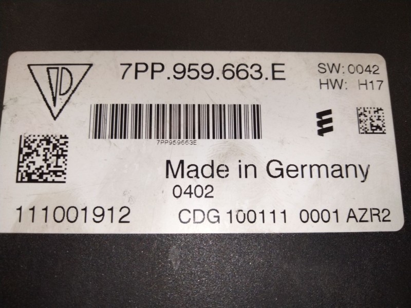 Recambio de modulo electronico para volkswagen touareg (7la, 7l6, 7l7) 3.0 v6 tdi referencia OEM IAM 7PP959663  