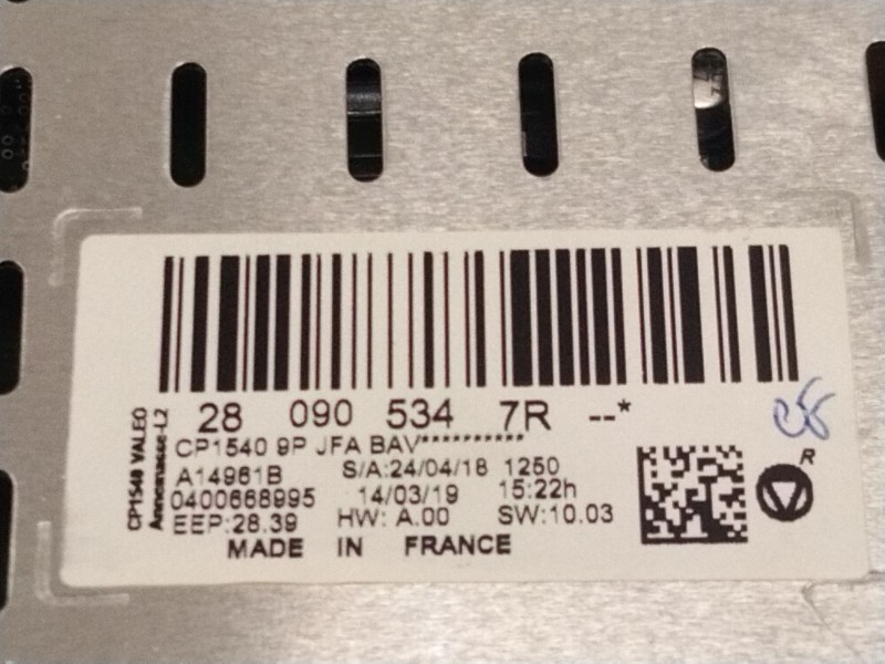 Recambio de pantalla multifuncion para renault grand scénic iv (r9_) 1.3 tce 140 referencia OEM IAM 280905347R  