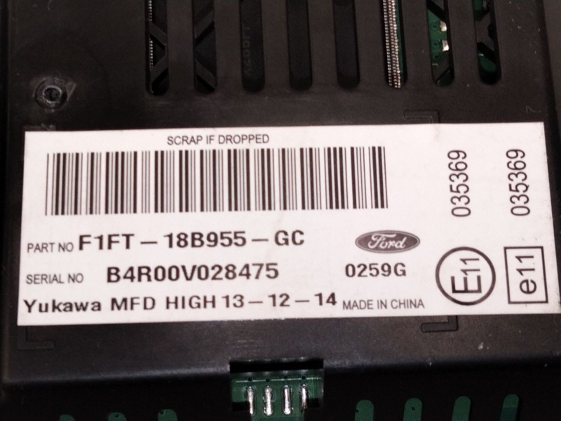 Recambio de pantalla multifuncion para ford focus iii 1.0 ecoboost referencia OEM IAM F1FT18B955  