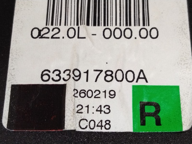 Recambio de cinturon seguridad trasero derecho para renault grand scénic iv (r9_) 1.3 tce 140 referencia OEM IAM 633917800A  