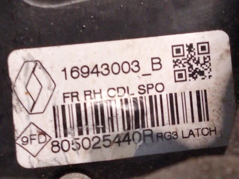 Recambio de cerradura puerta delantera derecha para renault grand scénic iv (r9_) 1.3 tce 140 referencia OEM IAM 805025440R  