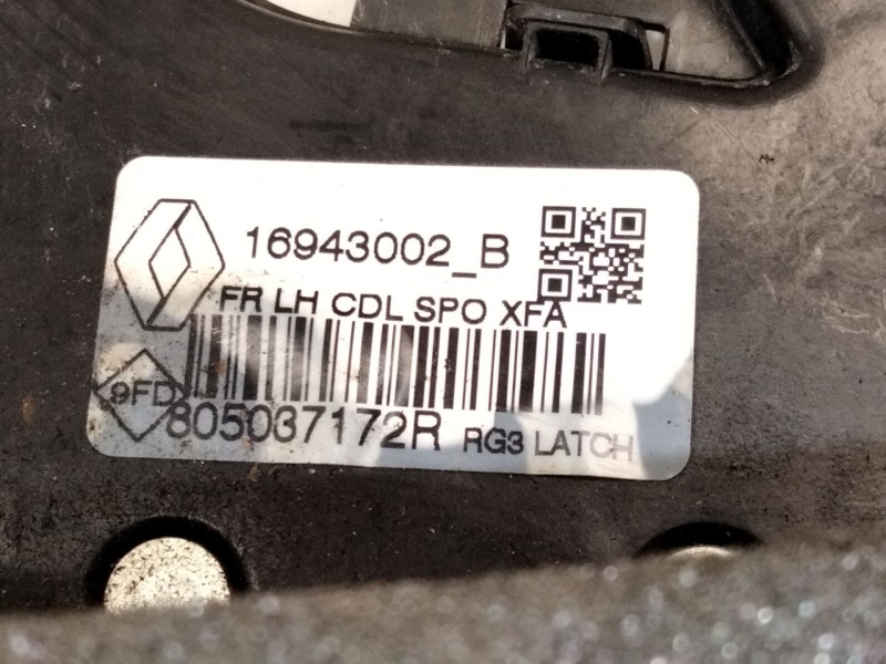 Recambio de cerradura puerta delantera izquierda para renault grand scénic iv (r9_) 1.3 tce 140 referencia OEM IAM 8050037172R  