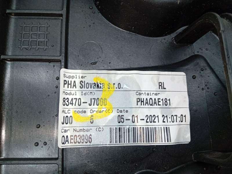 Recambio de elevalunas trasero izquierdo para kia ceed (cd) 1.6 crdi 136 referencia OEM IAM 83470J7000  
