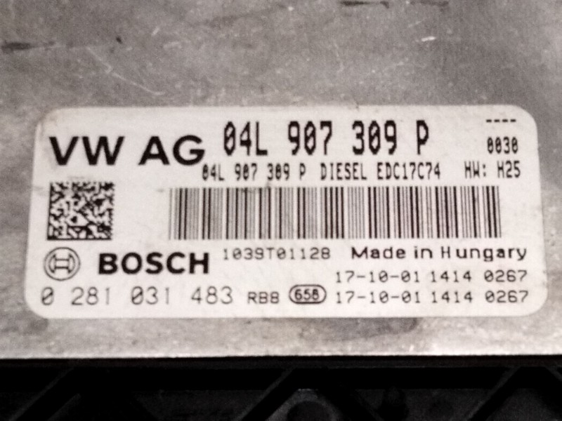 Recambio de centralita motor uce para volkswagen tiguan (5n_) 2.0 tdi 4motion referencia OEM IAM 04L907309  