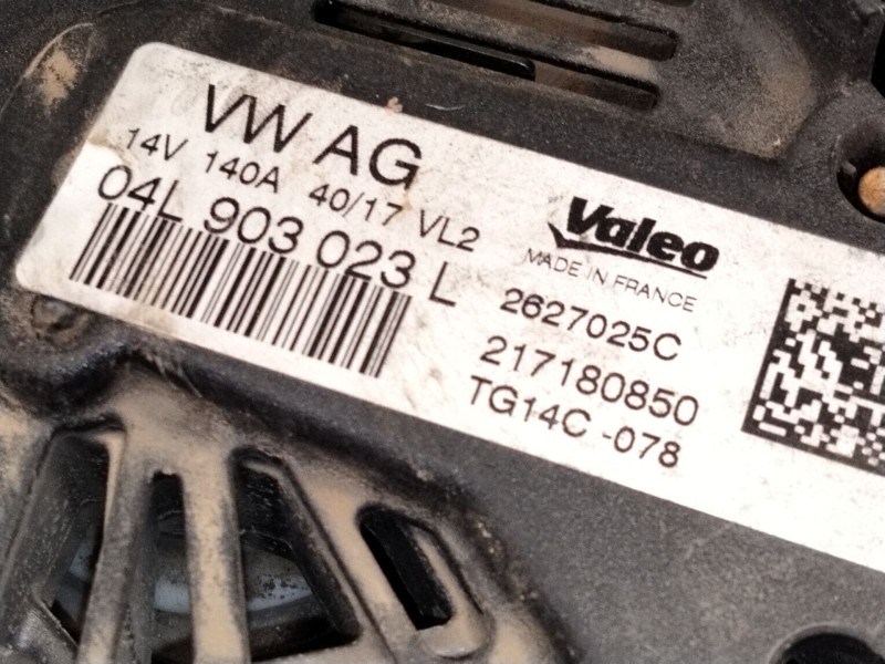 Recambio de alternador para volkswagen tiguan (5n_) 2.0 tdi 4motion referencia OEM IAM 04L903023  