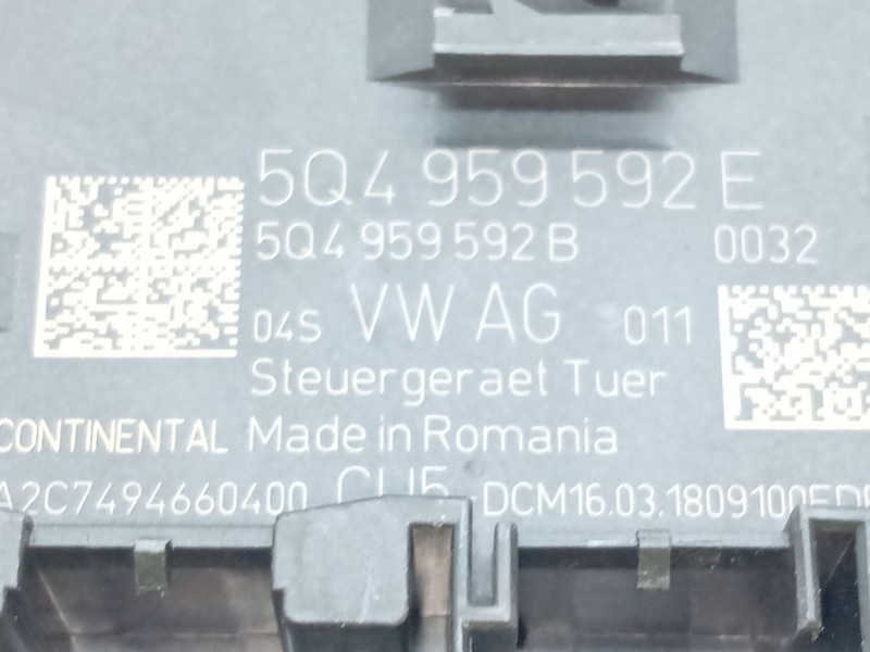 Recambio de modulo control puerta para skoda octavia iii combi (5e5, 5e6) 1.2 tsi referencia OEM IAM 5Q4959592E  