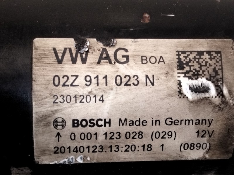 Recambio de motor arranque para skoda spaceback (5h) active referencia OEM IAM 02Z911023  