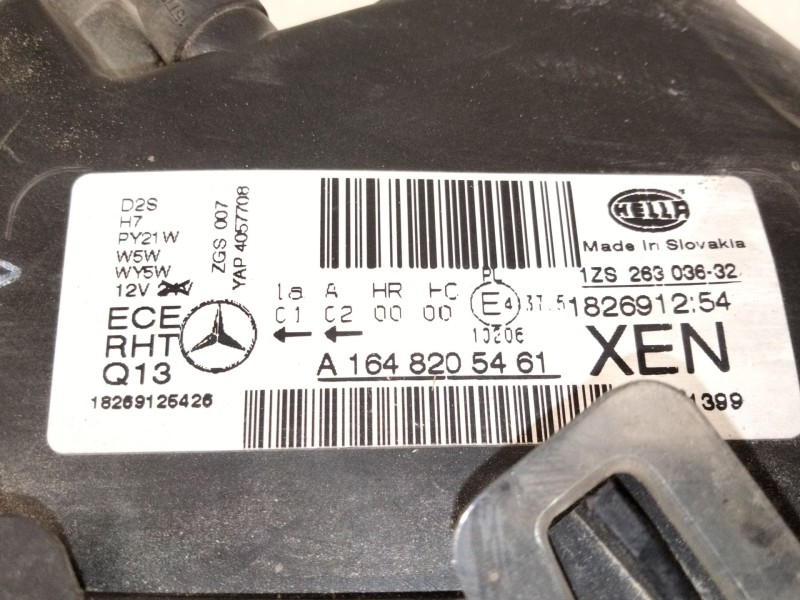 Recambio de faro derecho para mercedes-benz clase m (w164) ml 350 4-matic (164.186) referencia OEM IAM A1648205461  