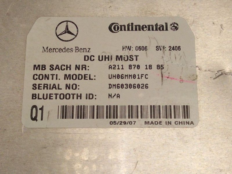 Recambio de modulo electronico para mercedes-benz cls (c218) cls 350 cdi / d (218.323) referencia OEM IAM A2118701885  