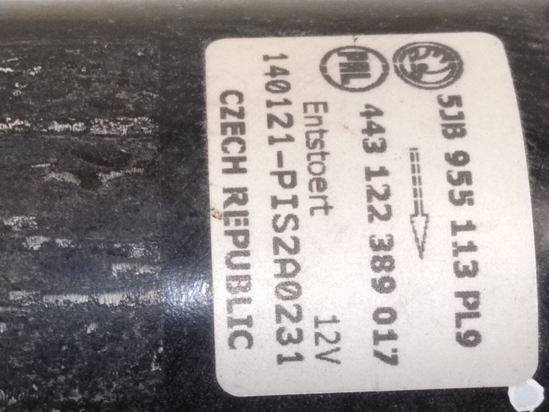 Recambio de motor limpia delantero para skoda spaceback (5h) active referencia OEM IAM 5JB955113  