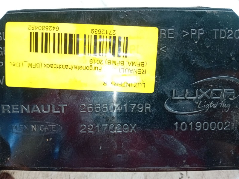Recambio de luz interior para renault zoe furgoneta/hatchback (bfm_) electric (bfma, bfmb) referencia OEM IAM 266804179R  