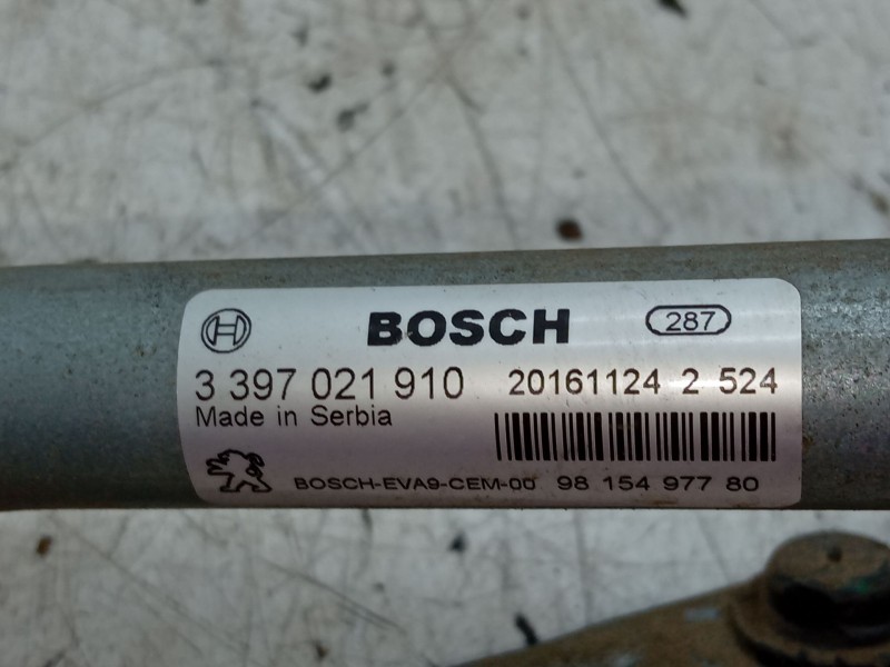 Recambio de motor limpia delantero para peugeot 208 i (ca_, cc_) 1.6 hdi / bluehdi 75 referencia OEM IAM 9815497780  