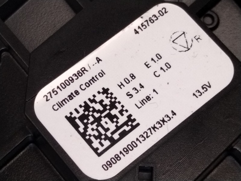 Recambio de mando calefaccion / aire acondicionado para renault zoe furgoneta/hatchback (bfm_) electric (bfma, bfmb) referencia 